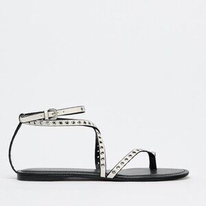 NWT: Zara Flat Studded Sandals